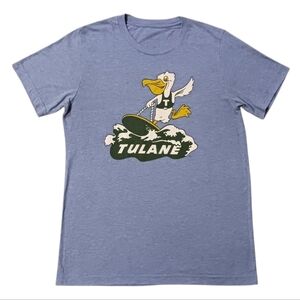 Vintage Retro Surfing Riptide Tulane University Greenwave Tee (See Measurements)